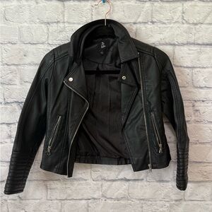 Art Class Black Leather Moto Jacket